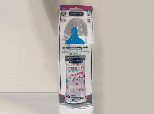 Optimal Baby Bottle Slim Waist (6-18) Blue 240 ml