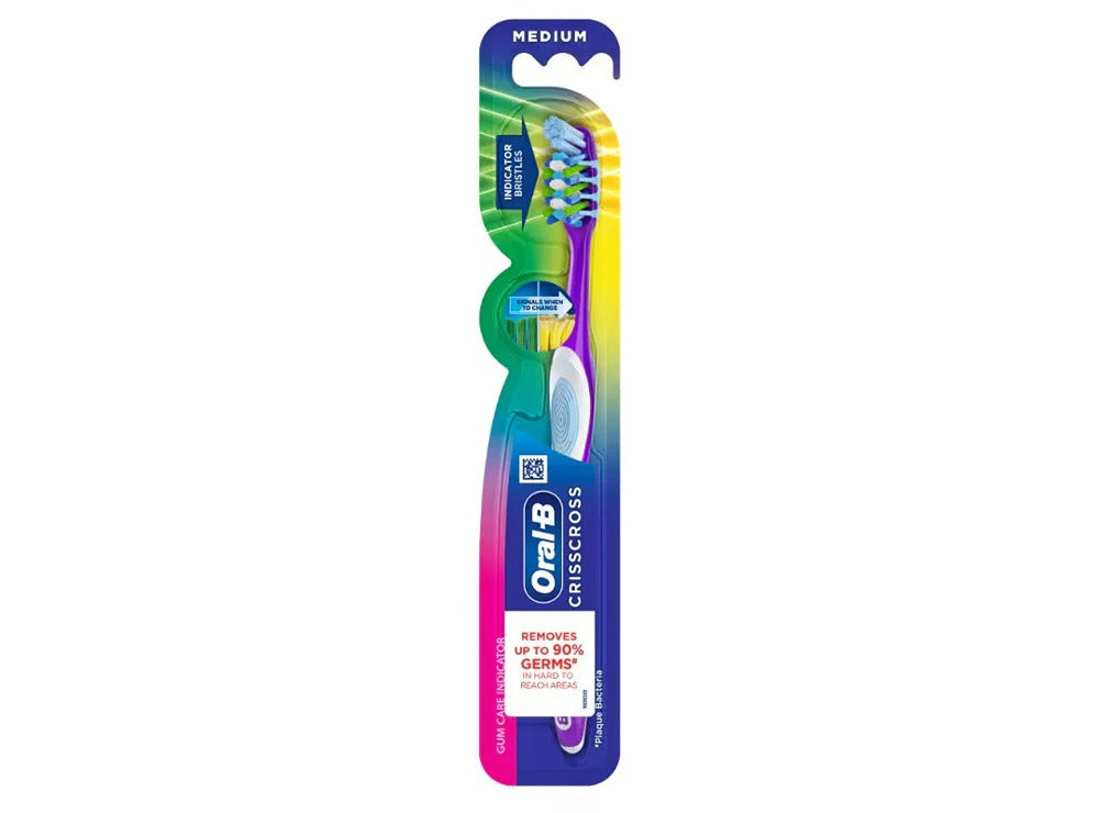 Oral B Toothbrush Crisscross Anti Plaque Indicator Medium