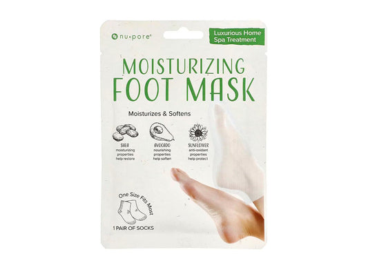 Nu Pore Moisturizing Foot Mask One Size Fits Most 1 pair