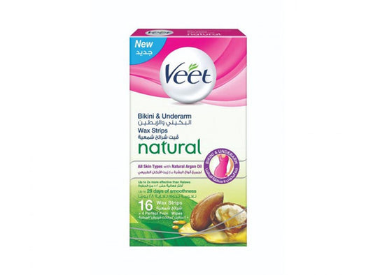 Veet Mini Wax Strips Bikini & Underarm Natural 20 pieces