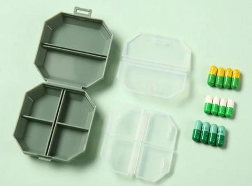 Pill Box 6 Grid Green