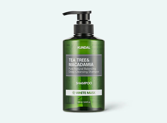 Kundal Natural Shampoo Tea Tree & Macadamia White Musk Pump 500 ml