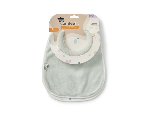 Tommee Tippee Comfee Fit Feeding Bibs Green 2 pieces