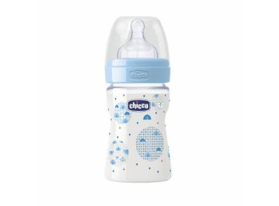 Chicco Biberon Bpa Free Reg Flow O+ Bleu 150 ml