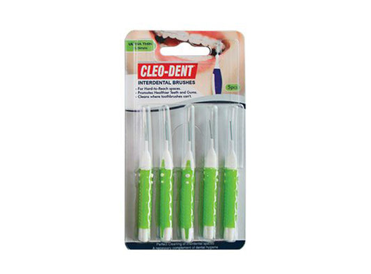 Cleo Dent Interdental Brush Green 0.6Mm 2001 5 piece