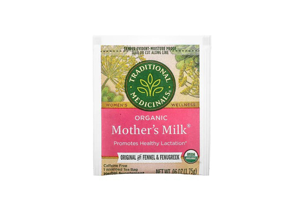 Organic Mothers Milk Original With Fennel & Fenugreek, Caffeine Free, 16 Wrapped Tea Bags Without Box