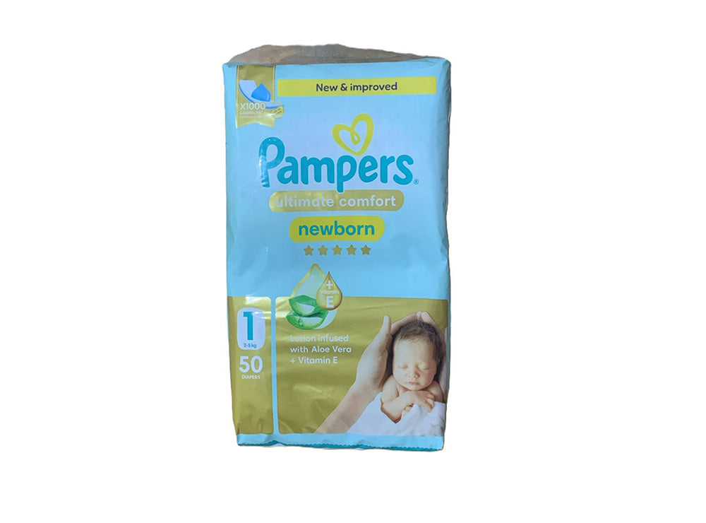 Pampers Ultimate Comfort 1 (2-5Kg) New Born 50 pieces