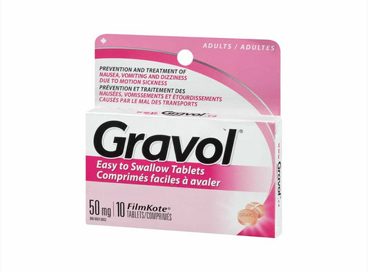 Gravol 50Mg Film Coated Tablets 30 tablets