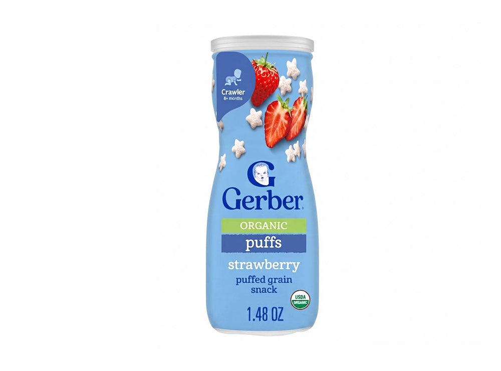 Gerber Organic Grain&Grow Strawberry Puffs 8+ Month 42 g