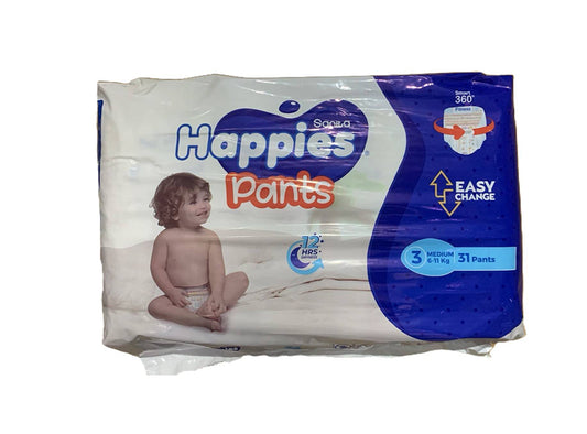 Happies Pants Medium (6-11Kg) N3 31 pieces