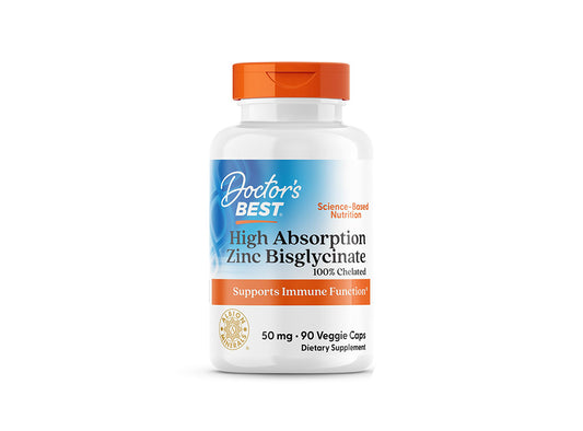Doctors Best High Absorption Zinc Bisglycinate 50 Mg 90 capsules