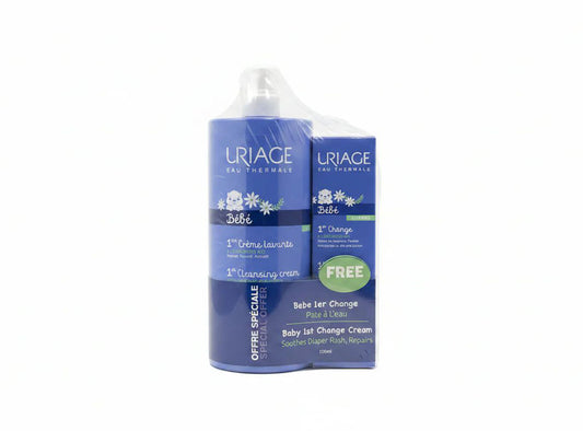 Uriage Bebe Creme Lavante Surgras Nourrisant 1L + Free Creme Change 100 ml
