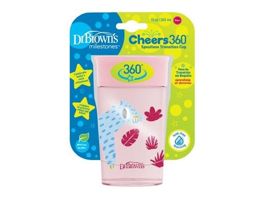 Dr Brown's Cheers 360 Transition Cup 9 Months+ Pink 300 ml