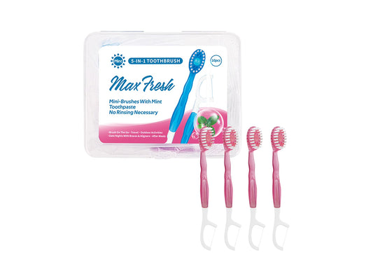Max Fresh On The Go 5In1 Toothbrush 10 pieces