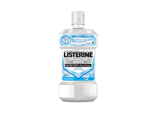 Listerine Mouth Wash Advanced White Milder Taste With Fluoride
