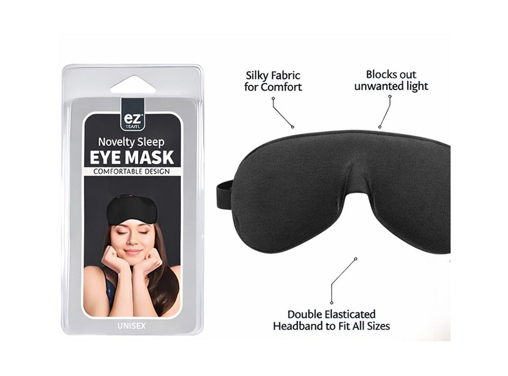 3D Eye Mask Black Adjustable 1 piece