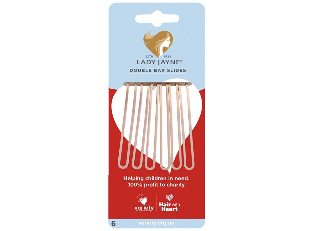 Lady Jayne Metallic Double Bar Slides 6 pieces