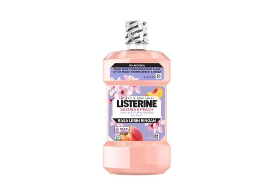 Listerine Mouth Wash Sakura & Peach No Alcohol 250 ml