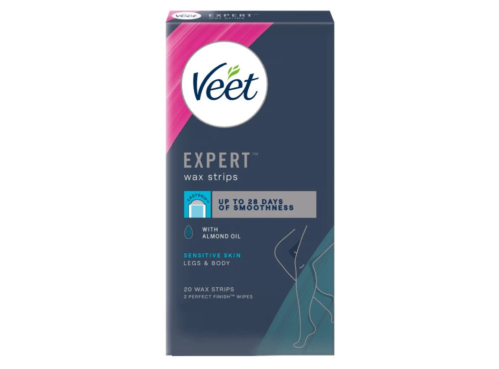 Veet Legs & Body Sensitive Wax Strips  20 pieces