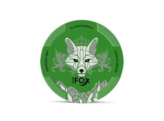 White Fox Smokeless Nicotine Peppered Mint Pouches 15 g