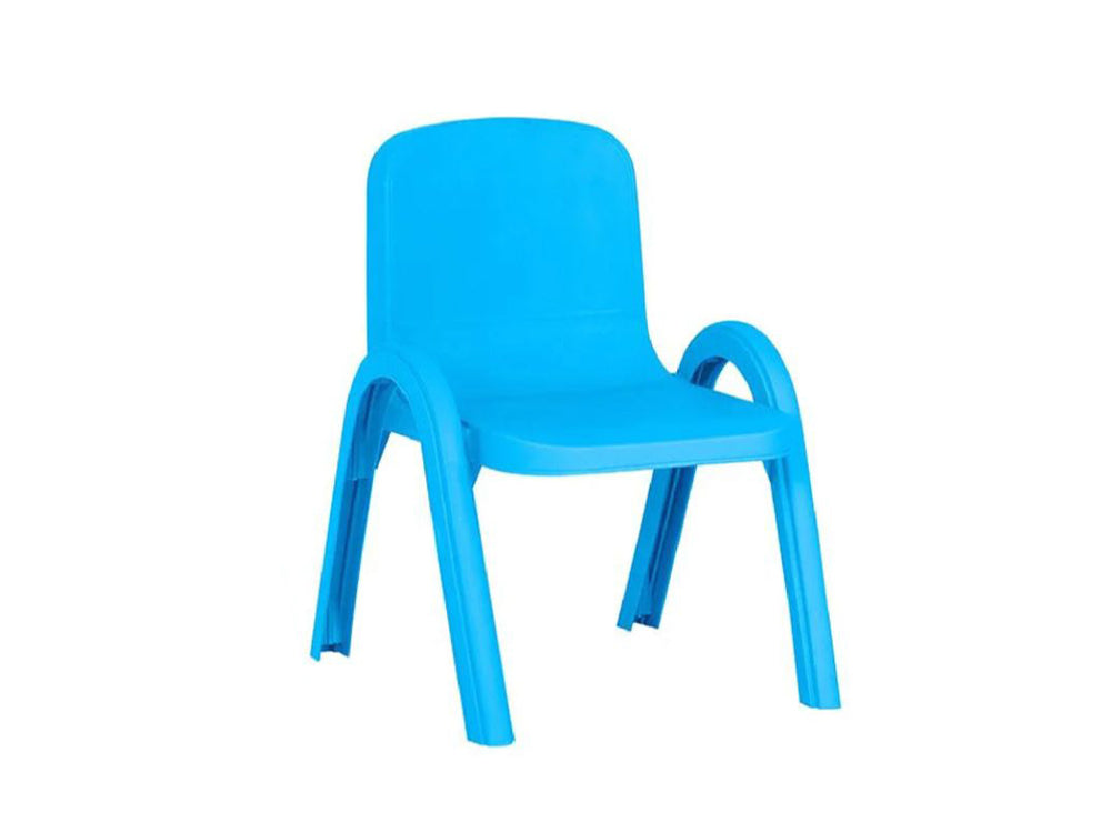 Kids Chair With Drawing Blue 1 piece