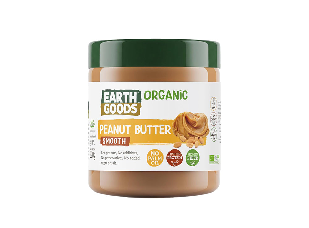 Earth Goods Organic Peanut Butter Smooth Jar 220 g