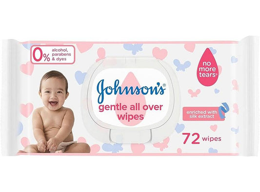 Johnson Baby Wipes Gentle All Over 72 pieces