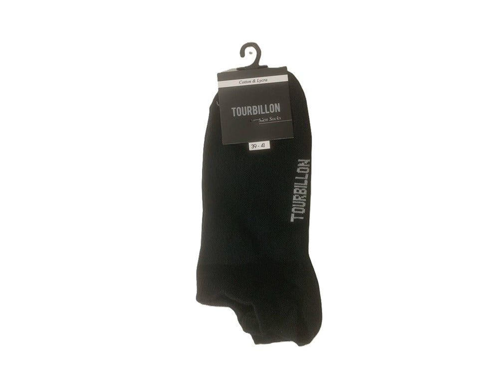 Tourbillon Joe Men Socks Cotton Lycra Black Size 39 To 41