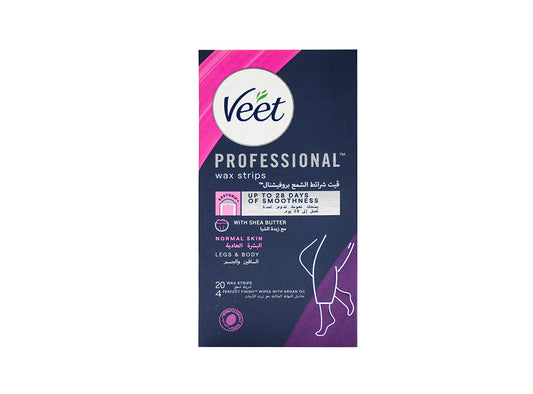 Veet Legs & Body Normal Skin Wax Strips 20 pieces