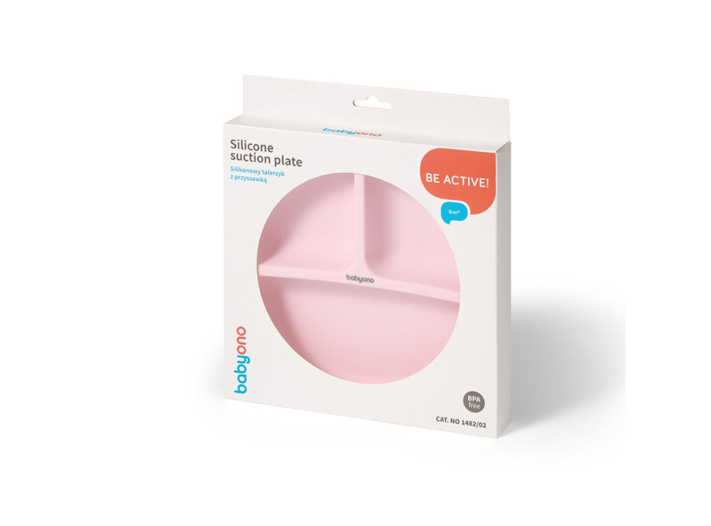 Baby Ono Silicone Suction Plate Pink 6M+ 1482/02
