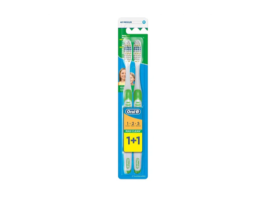 Oral B Tb 1.2.3 Medium Double Pack