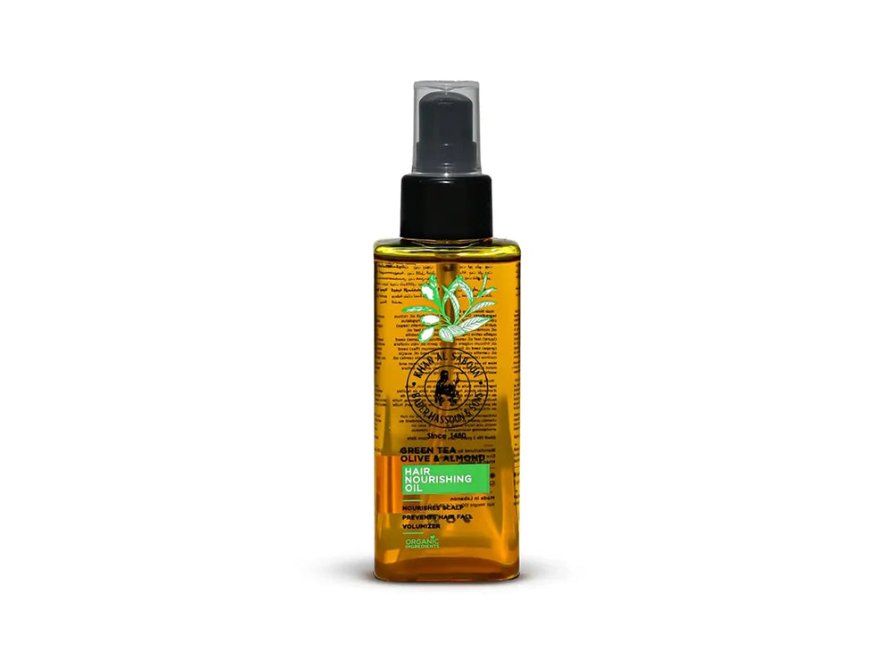 Khan Al Saboun Hair Nourishing Oil Green Tea Olive & Almond 100 ml