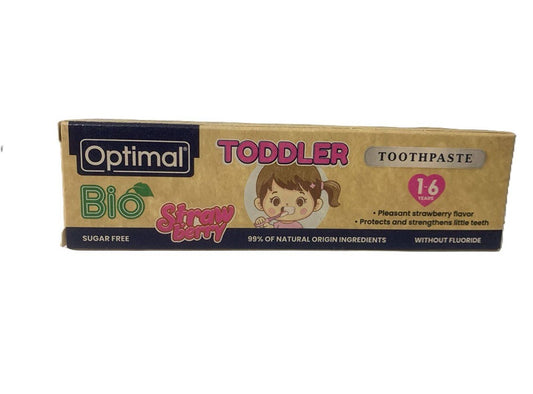 Optimal Toddler Bio Toothpaste Girls Strawberry 1 To 6 Years 1550 65.5 g