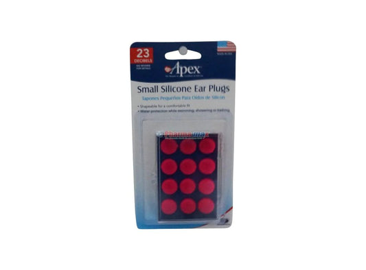 Apex Small Silicone Ear Plugs Kids & Ladies 12 pieces