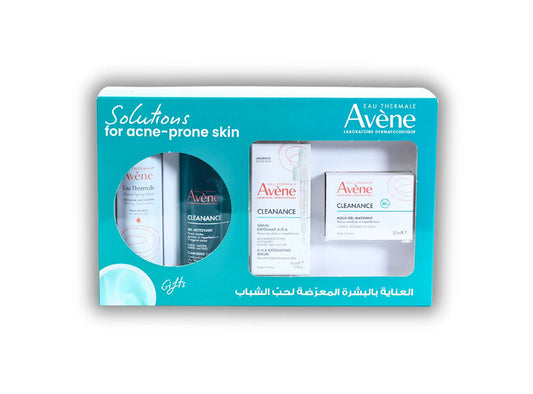 Avene Kit Acne Prone Aqua Gel + Serum + Free Gel Nettoyant & Eau Thermal Spray 50+30 ml