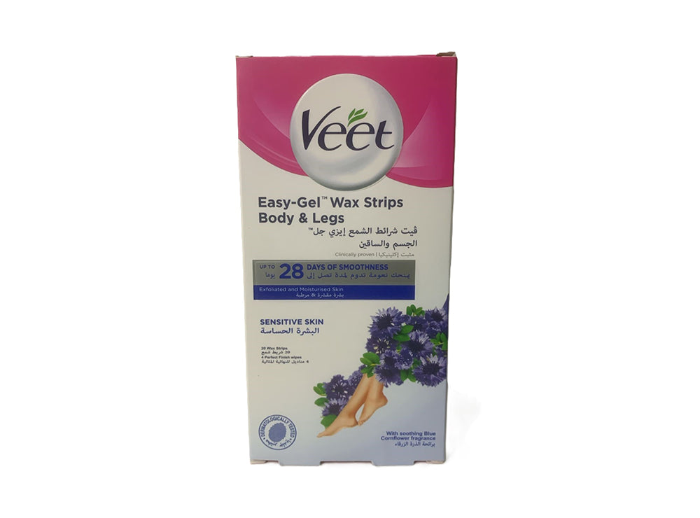 Veet Legs & Body Sensitive Wax Strips  20 pieces