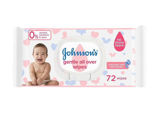 Johnson Baby Wipes Gentle All Over 72 pieces