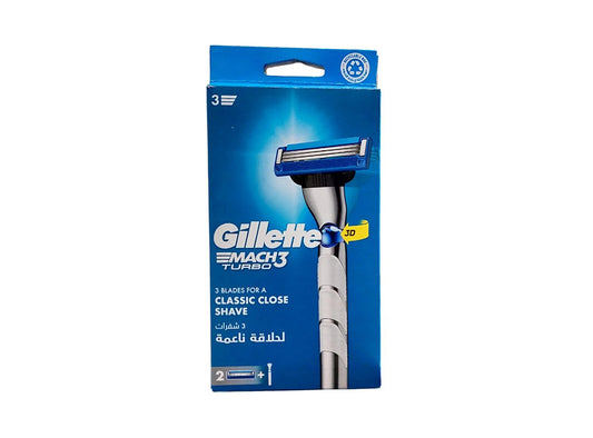 Gillette Mach 3 Turbo Machine & 2 Razor