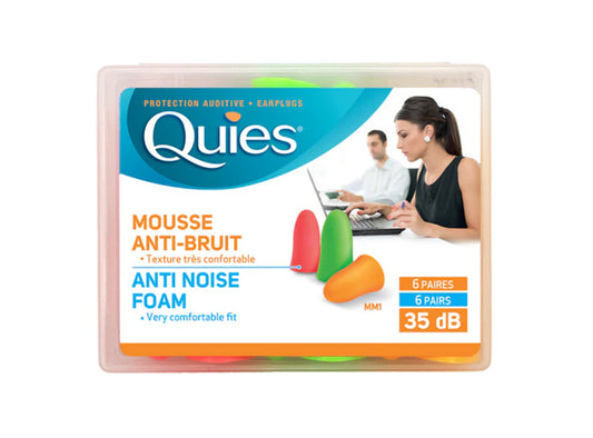 Quies Mousse Foam 6 Paires Colored 6 paires