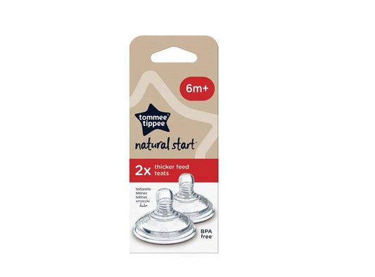 Tommee Tippee Ctn Thick Feed Flow Teats 6M+ 2 pieces