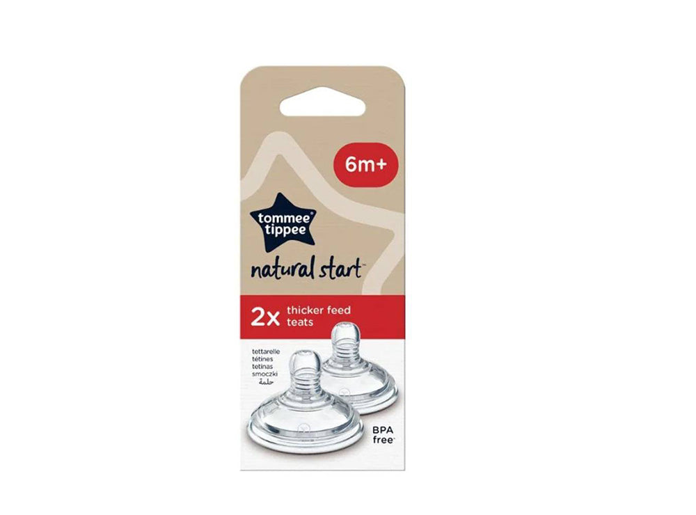 Tommee Tippee Ctn Thick Feed Flow Teats 6M+ 2 pieces