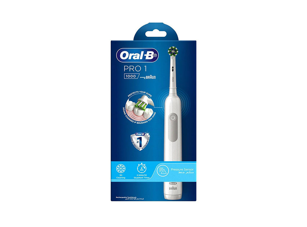 Oral B (By Braun) Pro1 [1000] Rechargeable Toothbrush White D305.513.11