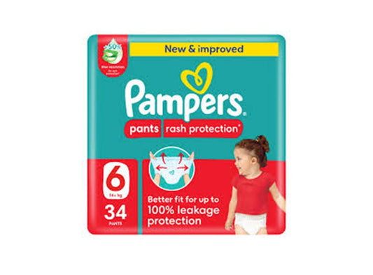 Pampers Pants Rash Protection 6 (16+Kg) 34 pieces